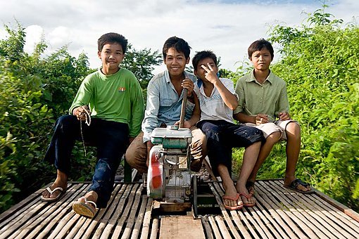 On a Bamboo Train, near Battambang, Cambodia, 2008