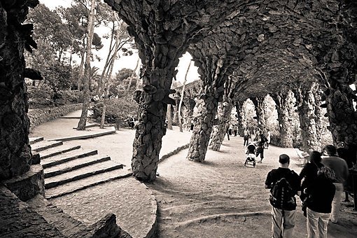 Under the Lower Viaduct, Parc Güell, Barcelona, Spain, 2009