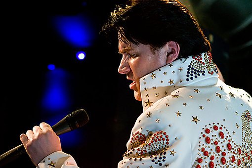 Portrait of Elvis (impersonator), Maynooth, 2008