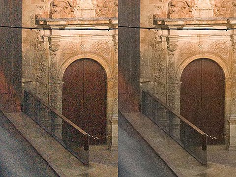 Comparison of the noise handling in LightRoom 2 and LightRoom 3(beta).