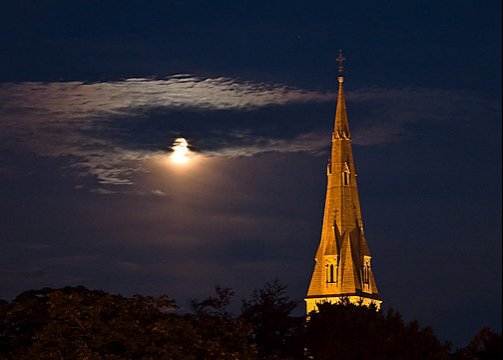 Moon and St. Patrick's College, Maynooth, Ireland, 2009