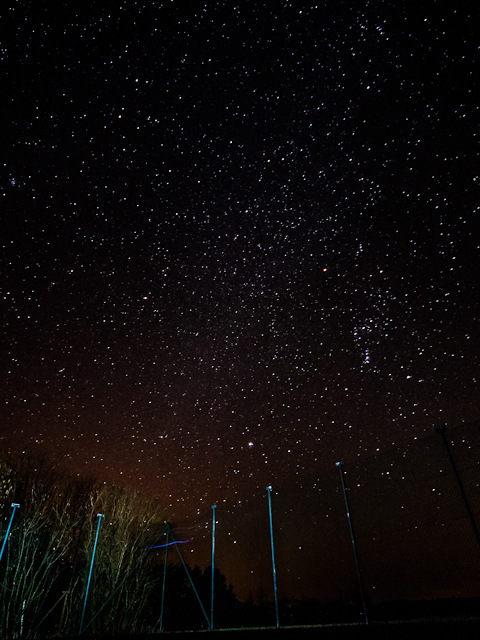 Almost pure night sky, Mangelsdorf, Germany, 2012