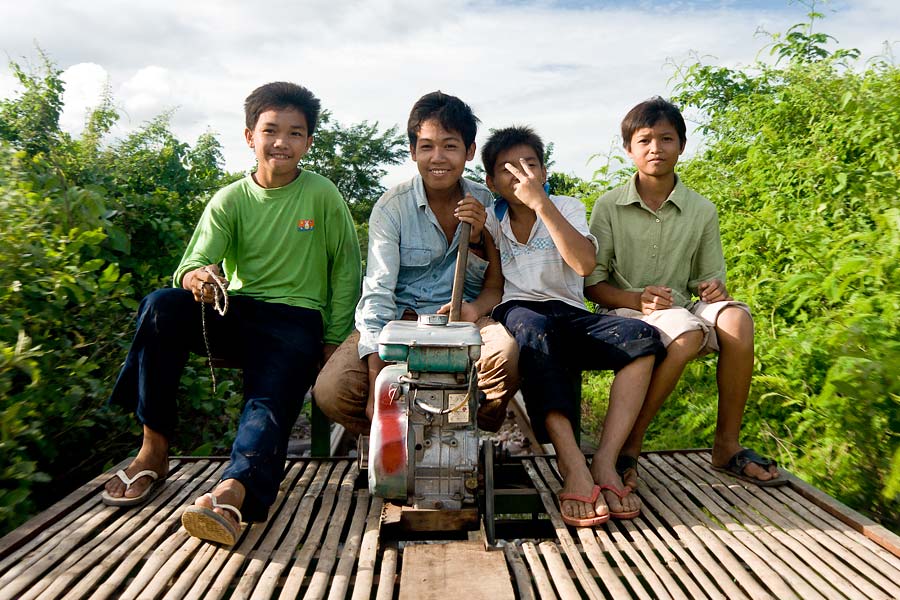 On a Bamboo Train, near Battambang, Cambodia, 2008