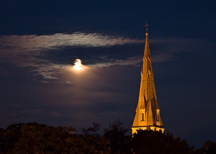 Moon and St. Patrick's College, Maynooth, Ireland, 2009