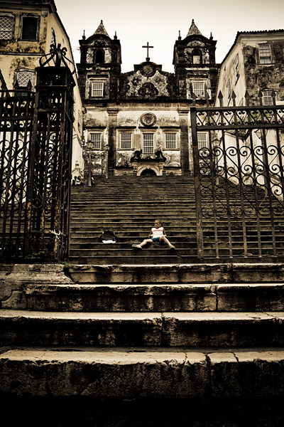 School kid chilling out, Salvador do Bahia, Brazil, 2007