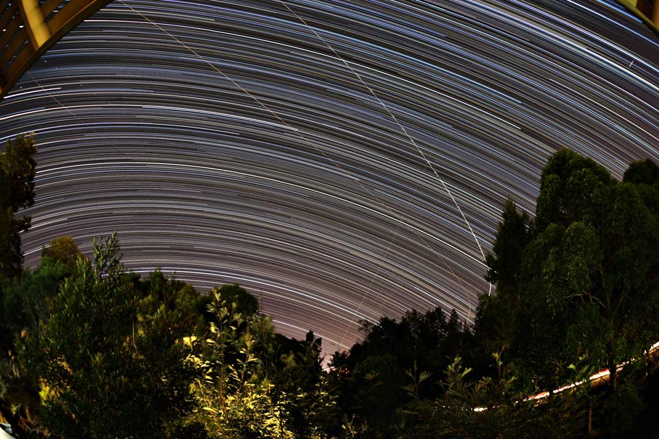Star trails over Shortland, Australia, 2013