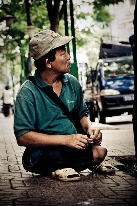 War victim, Ho Chi Minh City, Vietnam, 2008